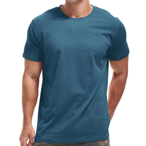 Camiseta de Cuello Redondo para Hombre, Suave, Ajustada, Elástica, Manga Corta, 220 Gramos, Nuevo Diseño, Más de 20 Colores Sólidos, Serigrafía, Lisa - Product Image 4