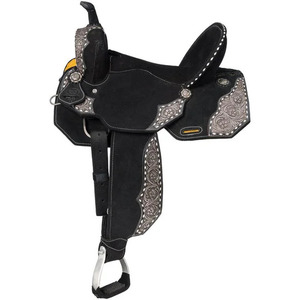 Silla de montar western de cuero premium hecha a mano con estructura de madera para carreras de barriles y equitación recreativa. Fabricante y exportador de equipos. - Product Image 3
