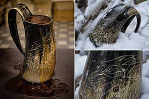 Mug en corne de buffle fait main, écologique, passe au lave-vaisselle, léger, verre à bière et à vin, vaisselle de bar moderne et luxueuse, cadeau pour la maison - Product Image 5
