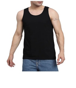 Chaleco Deportivo Personalizado con Logotipo Bordado, Camiseta sin Mangas 100% Algodón para Hombre, Camiseta Interior con Succión, Camiseta sin Mangas con Estampado - Product Image 1