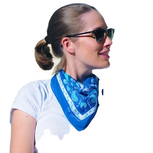 Pañuelo cuadrado personalizado impreso color al por mayor bajo MOQ moda 100% algodón marca de lujo seda hecha a mano - Product Image 2