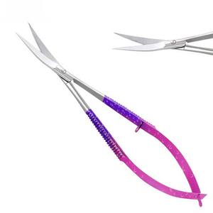 Silver Shin tip And Double Shade Powder Coated Glitter Color Stainless Steel Scissor Sharp Straight Tip Spring Scissor - Product Image 2