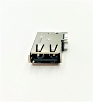 Conector USB Tipo Hembra 2.0 Original de Fábrica, 90 Grados Vertical, DIP, Ángulo Recto, 4P, Terminales de Soldadura, Bronce Fosforoso, Compatible con RoHS, PCB