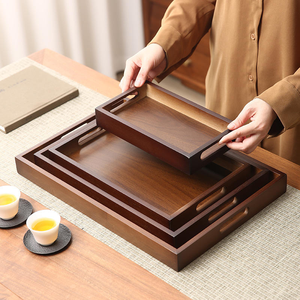 Wooden Rectangular <b>Tea</b> <b>Tray</b> Wooden <b>Tray</b> Wooden Hotel Dinner <b>Tray</b> Suitable for Dinner Dessert Bathroom Supplies Kitchen Storage - Product Image 6
