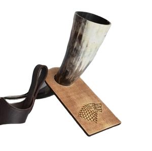 Copa de Cuerno Orgánico Hecha a Mano, Estilo Escandinavo Medieval, para Bebidas, Diseño Rústico de Guerrero, para Eventos de Cerveza - Product Image 1