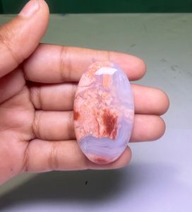 Cabochon en Agate Coton Naturel de Haute Qualité, Pierre Précieuse en Vrac pour la Fabrication de Bijoux - Product Image 3