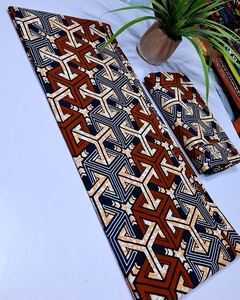 Tela Africana de Lujo con Estampado de Cera y Ankara 100% Algodón, Estilo Freetown para Ropa Elegante, Atuendo Tradicional y Decoración del Hogar - Product Image 5