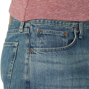 Pantalones Cortos Bermuda de Mezclilla Azul para Hombre, Cintura Media, Cierre de Botones, Estilo Casual con Bolsillos, Tela 100% Algodón Tejido - Product Image 4