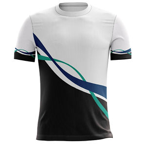 Ensemble de match personnalisé pour jeunes garçons, 100 % polyester, maille, découpe automatisée, design dégradé, maillot de football à col rond et short - Product Image 6