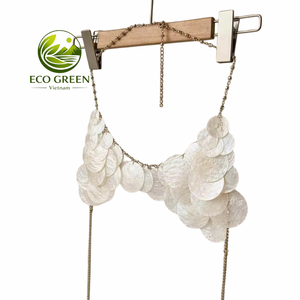 Disco de Concha de Capiz Natural OEM, Redondo, con Doble Orificio, Concha Decorativa para Adorno del Hogar, Campanas de Viento y Fabricación de Manualidades - Product Image 2