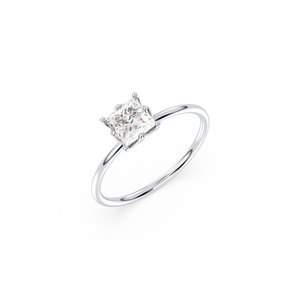 Bague solitaire en or massif 14 carats avec diamant de laboratoire certifié REYES IGI, diamant HPHT CVD, pour fiançailles - Product Image 1