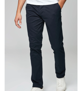 กางเกงชิโน่ทรงสลิมฟิตสีน้ำเงินกรมท่า ผลิตจากผ้าฝ้ายออร์แกนิคเป็นมิตรต่อสิ่งแวดล้อม ยืดหยุ่น ระบายอากาศได้ดี ไม่ยับง่าย ขายส่งจำนวนมาก สำหรับผู้ชาย ใส่ได้ในช่วงฤดูร้อน - Product Image 1