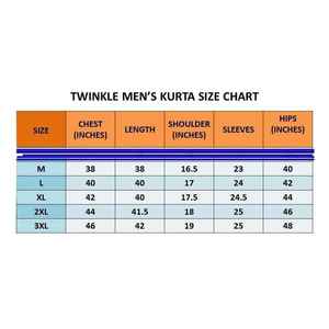 TRAVAIL DE BRODERIE TRADITIONNELLE EN RAYON COTON KURTA POUR HOMME AVEC PAYJAMA SKY - Product Image 2