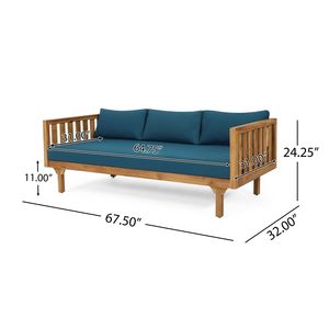 Claremont 3-Seater Daybed and Acacia Wood <b>Table</b> Elegant <b>Garden</b> Patio Furniture Set - Product Image 5