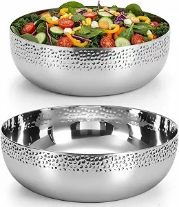 Bol élégant en acier inoxydable pour la cuisine, le restaurant, l'hôtel, le service, le mélange, la préparation des salades, vaisselle durable, utilisation alimentaire, vente en gros - Product Image 2