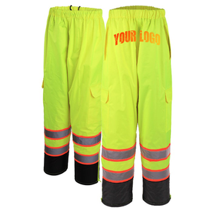 Pantalon de sécurité réfléchissant et respirant 2026 pour travaux de construction en extérieur, en polyester haute visibilité - Product Image 3