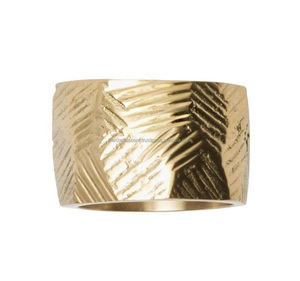 Anneaux de serviette en aluminium écologiques style américain, finition martelée et brossée, pour la décoration de table lors de mariages et événements (vente en gros) - Product Image 1