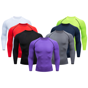 Maillot de compression à manches longues pour homme, personnalisable, séchage rapide, en polyester, faible MOQ, directement de l'usine - Product Image 4