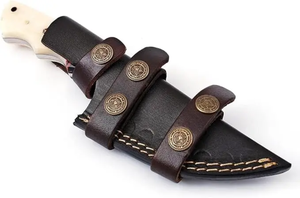 Cuchillo de caza LEGACY BLADES hecho a mano de acero de Damasco, cuchillo para exteriores con mango de hueso, equipo de camping, suministro de fábrica OEM - Product Image 4