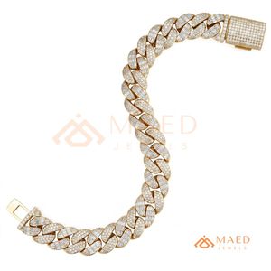 Gold Miami Cuban Link Bracelet Moissanite Fine Chain Link Bracelet Fashion Jewelry Daily Wear Gift Style Miami Chicago Buyers - Product Image 6