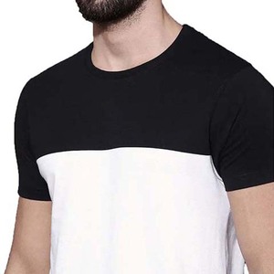 Block <b>Color</b> Men's Clothing Plus Size T <b>Shirts</b> Short Sleeve Cotton Breathable O Neck OEM Custom Design Summer Men's T <b>Shirts</b> 2025 - Product Image 3