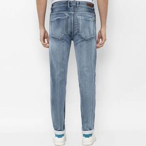 กางเกงยีนส์แฟชั่นผู้ชายขายส่ง กางเกงยีนส์ทรงสลิมฟิต ดีไซน์เนอร์ผ้ายีนส์ยืดสีน้ำเงินและสีดำ กางเกงยีนส์ผู้ชายแบบฟอก - Product Image 3