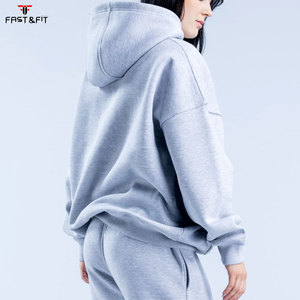 Sweat-shirt à capuche oversize pour femme, streetwear décontracté en coton - Product Image 5