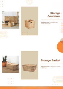 Cesta/Caja/Contenedor de Jacinto de Alta Calidad con Asas para Almacenamiento, Cesto de Ropa Circular/Cuadrado/Rectangular de Vietnam - Product Image 2