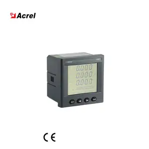 Acrel AMC96L-E4/KCM 다기능 힘 미터 삼상 패널은 RS485 항구 4-20mA 산출을 가진 에너지 미터 LCD 96mm * 96mm 를 거치했습니다