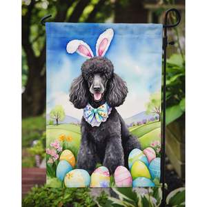 Multicolor <b>Easter</b> <b>Egg</b> <b>Hunt</b> Garden Flag Banner Black Poodle Decorative Yard Artwork for Patio and Flower Beds - Product Image 3