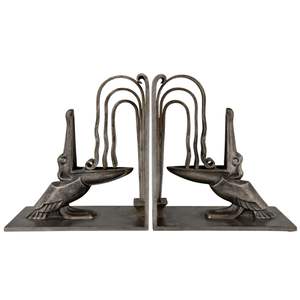 Lot de 2 serre-livres décoratifs ancre en aluminium finition or pour la maison, le bureau, accessoires de décoration de table et de bibliothèque - Product Image 2