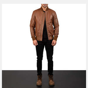 Veste en cuir sur mesure 2026, couleur unie, pour homme, style streetwear, veste d'hiver en cuir pour garçons - Product Image 6