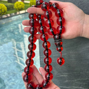 Tasbih de Resina Ecológico Hecho a Mano, Cuentas de Oración Islámicas, Regalo Espiritual, Decoración Pintada a Mano para el Hogar - Product Image 1