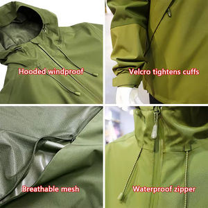 Chaqueta Impermeable de Alta Calidad para Hombre y Mujer, Cortavientos para Senderismo y Camping, Logotipo Personalizado, OEM, ODM Disponible, Venta al Por Mayor - Product Image 6