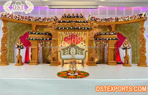 งานแต่งงานกลางแจ้ง ซุ้มทองสไตล์บอลลีวูด ซุ้มมหารานี สำหรับพิธีแต่งงานกลางแจ้ง ชายหาด งานแต่งงานอินเดีย ซุ้มมหารานี สหราชอาณาจักร - Product Image 2