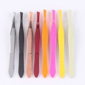 Pinzas para Cejas de Acero Inoxidable con Punta Inclinada, Hechas a Mano, de Lujo, Antiestáticas, Duraderas y con Mango Cómodo - Product Image 3