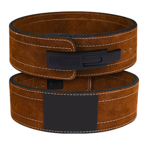 13mm 10mm Thickness Cowhide Powerlifting Lever Buckle Belts Adjustable <b>Training</b> Support Maximum Tightness Heavy Duty Gym Belts - Product Image 1