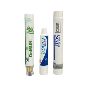 หลอดพลาสติกพิมพ์ลายตามสั่งสำหรับบรรจุภัณฑ์เจลเครื่องสำอาง หลอดบีบสีขาวทรงกลมสำหรับผลิตภัณฑ์ดูแลผิวและดูแลช่องปาก - Product Image 2