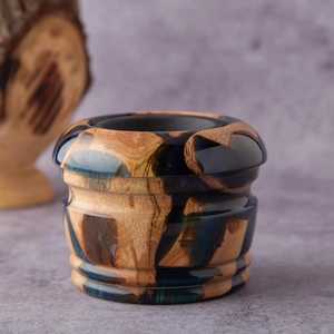Quemador de Incienso de Madera con Diseño Personalizado Estilo Árabe, con Patrón de Resina, para Bakhoor, Fragancia Religiosa Aromática, Soporte Duradero para Varillas de Incienso - Product Image 4