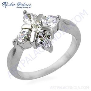 Bague en argent célèbre de concepteur avec bijoux en cristal élégants de pierre précieuse de zircone cubique - Product Image 3