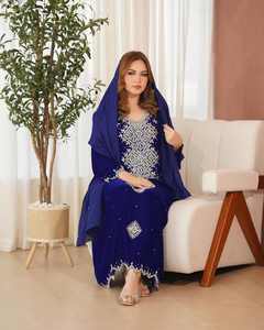 ชุดเดรสยาว 2 ชิ้น แบรนด์ AWAIS HOUSE สำหรับผู้หญิงมุสลิม ดีไซน์เรียบหรู ผ้ากำมะหยี่ประดับลูกปัด ทรงเอไลน์ เหมาะสำหรับงานกลางคืน/งานทางการ ขายส่ง - Product Image 5