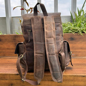 2025 Custom Large Capacity Full Grain Leather Backpacks <b>Laptop</b> Business Travel Backpack Wholesale Best Sellers <b>Bags</b> for Unisex - Product Image 5