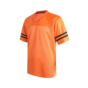เสื้ออเมริกันฟุตบอลสไตล์ใหม่ เนื้อผ้านุ่มสบาย ระบายอากาศได้ดี แขนสั้น คุณภาพสูง บริการ OEM แบบกำหนดเองได้ - Product Image 1