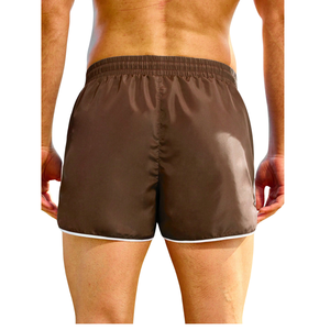 Pantalones Cortos Deportivos para Hombre, Color Marrón, Ligeros, Transpirables, de Secado Rápido, con Cordón en la Cintura, Casuales, para Gimnasio, Playa, Verano - Product Image 2