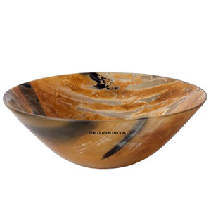 Bol carré en céramique japonaise marron, design fantaisie en forme de corne, accessoires de table de cuisine et de salle à manger - Product Image 2