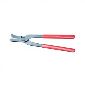Pince à clous de fermeuse pour sabots de cheval, à mâchoires crocodiles, manche rouge, outil d'entretien des sabots - Product Image 1