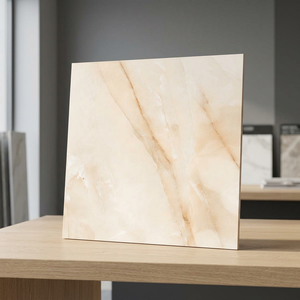 Elegantes Baldosas de Porcelana con Aspecto de Mármol Marrón Ónix, Cerámica Brillante de 8 mm, 600x600 mm, 5 Años de Garantía, Repuestos Gratuitos - Product Image 3