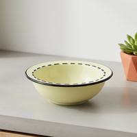 Plat à sauce en céramique de qualité supérieure 3460889-10.5, style nordique, en grès, rond de 4,5 pouces, sans plomb, compatible four et lave-vaisselle
