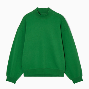 Sudadera Lisa Teñida Personalizada para Mujer, Nuevo Estilo, Cuello Alto Simulado, Poliéster y Algodón Ecológicos, Sudaderas para Otoño e Invierno - Product Image 1