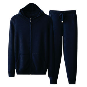 Ensemble de survêtement décontracté pour homme, effet délavé, 2 pièces, vêtements de jogging avec extensibilité quadridirectionnelle, séchage rapide, polyester/coton écologique - Product Image 6